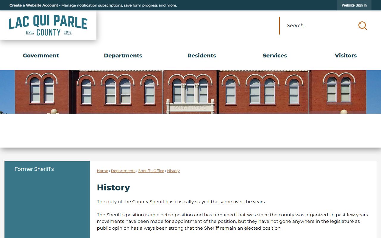 Lac qui Parle County jail history and inmate population context